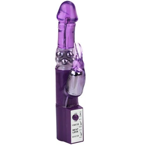 Baile - Vibro rabbit avec billes rotatives Hot Lady - Rose