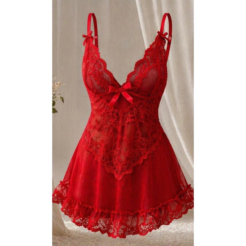 Ensemble Nuit T-shirt + Culotte Rouge - Livco Corsetti Sets