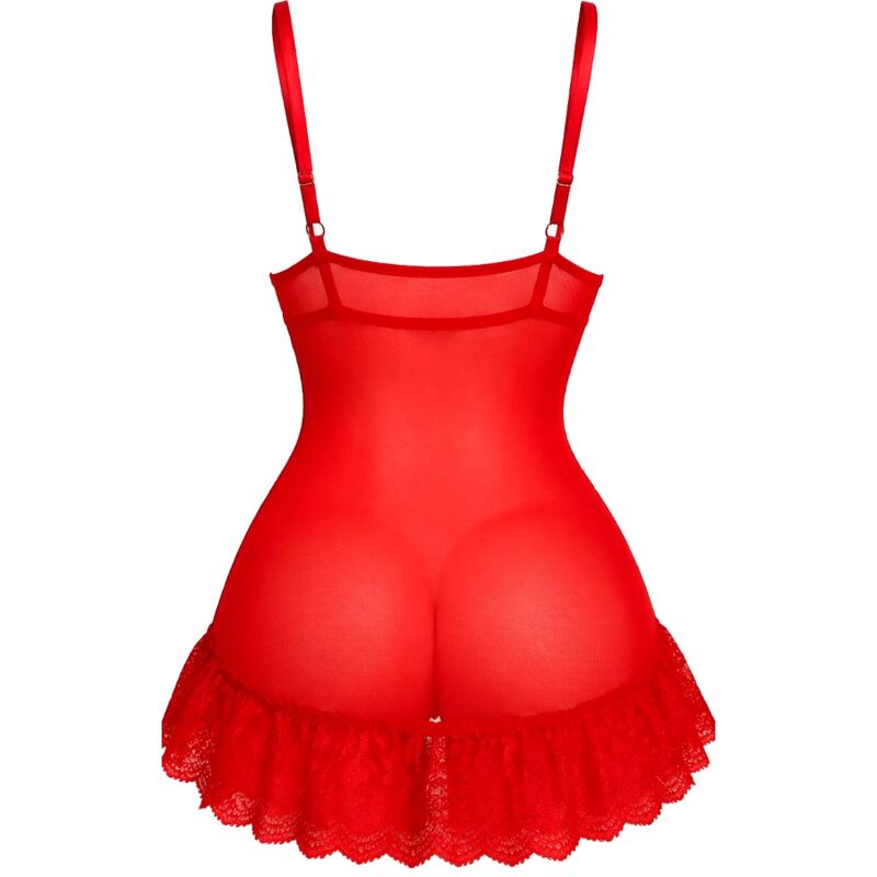 Ensemble Nuit T-Shirt + Culotte Rouge 2028 - Livco Corsetti Sets
