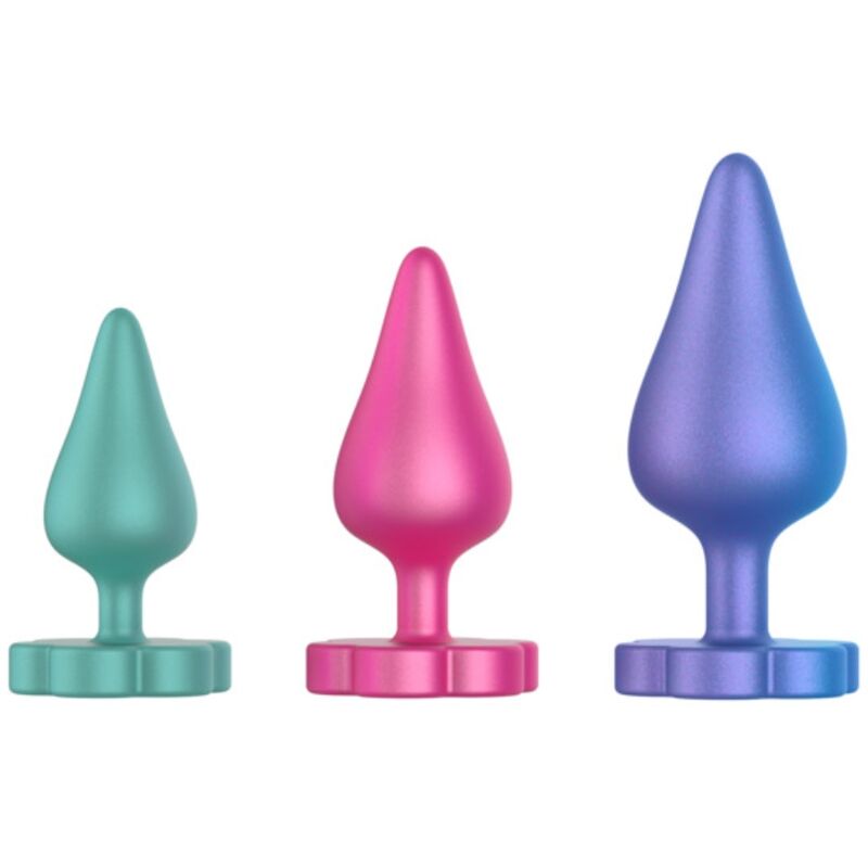 Kit d'Entraînement Anal Luster S/M/L Base Fleur - ROMP