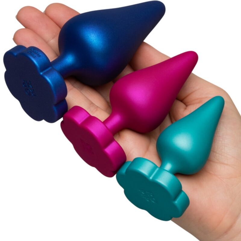 Kit d'Entraînement Anal Luster S/M/L Base Fleur - ROMP