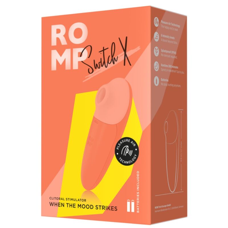 Stimulateur Clitoridien Switch X 6 Niveaux Orange - ROMP