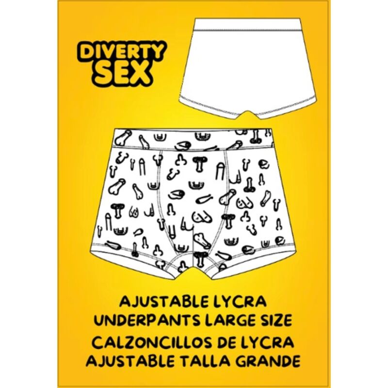 Boxer Sans Coutures Imprimé Pénis Grande Taille - Diablo Picante