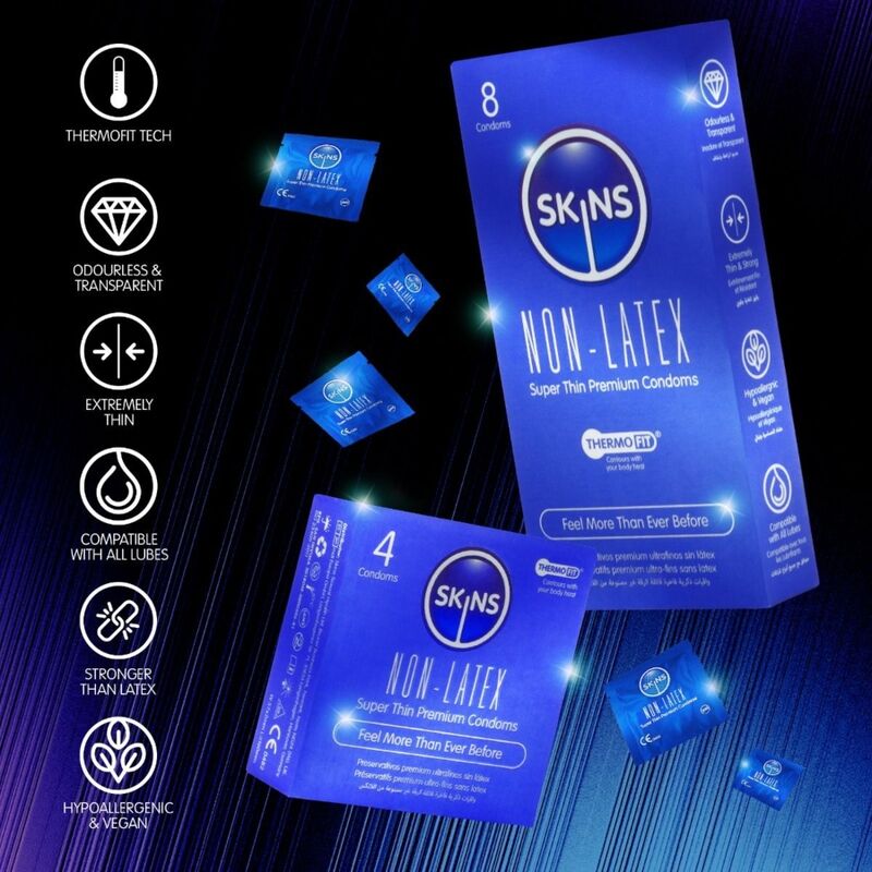 Préservatifs Sans Latex Ultra-Fins Lot de 4 - Skins
