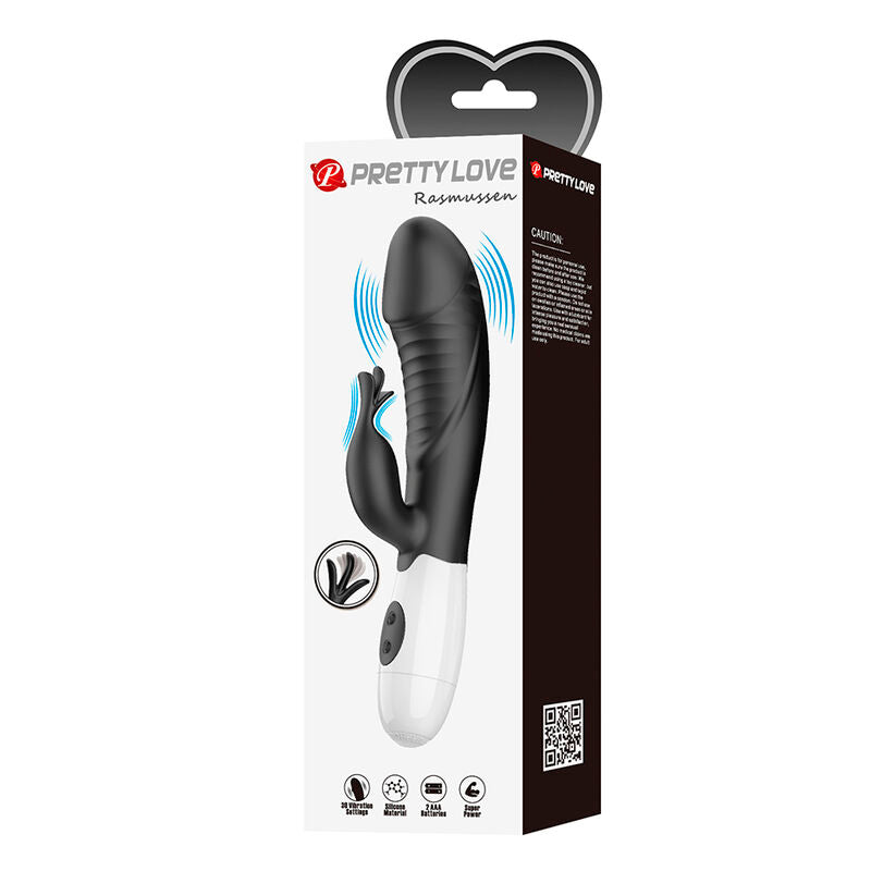PRETTY LOVE - ROGUE MUSE VIBRATEUR LAPIN 30 FONCTIONS NOIR