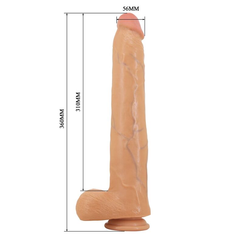 Realistischer Dildo Ansel 36 cm Ø 4,8 cm TPE - Pretty Love