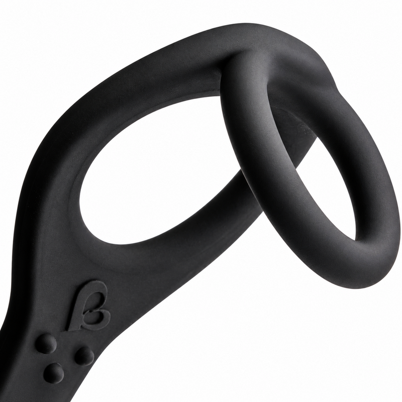 ROCKS-OFF - VIBRATEUR DE PROSTATE RO-ZEN AVEC DOUBLE ANNEAU, 7 VITESSES, NOIR ONYX