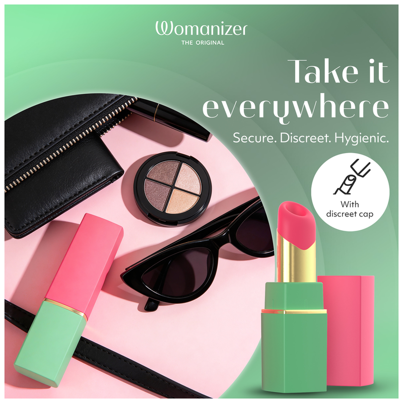 WOMANIZER - STIMULATEUR CLITORIAL À SUCCION BEAUTÉ 6 NIVEAUX D'INTENSITÉ VERT ET ROSE