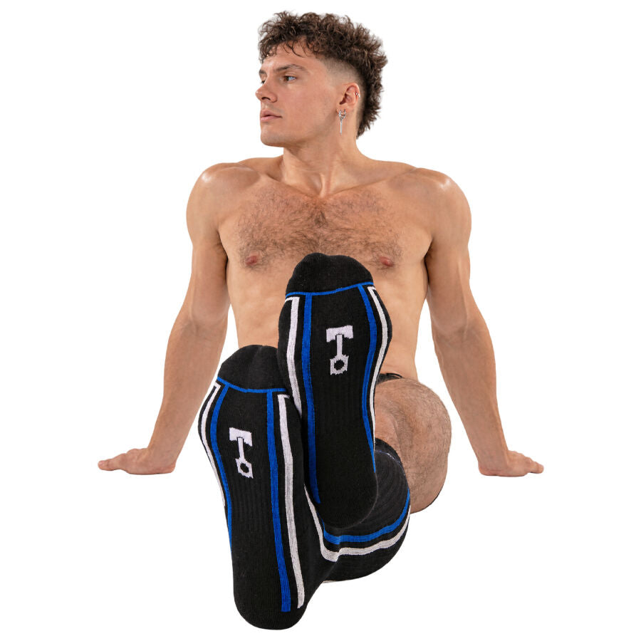 LOCKER GEAR - CHAUSSETTES PISTON HAUTES BLEUES TAILLE UNIQUE