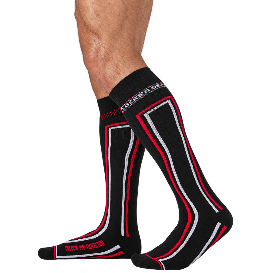 LOCKER GEAR - CHAUSSETTES PISTON HAUTES BLEUES TAILLE UNIQUE