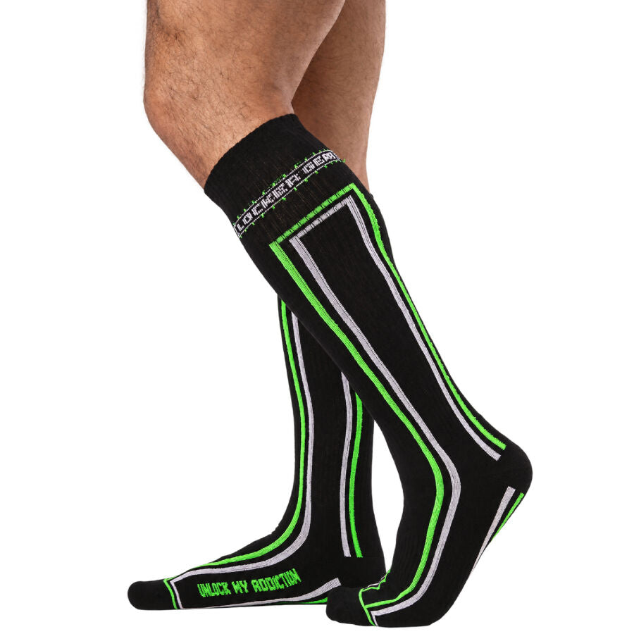 LOCKER GEAR - CHAUSSETTES PISTON HAUTES BLEUES TAILLE UNIQUE
