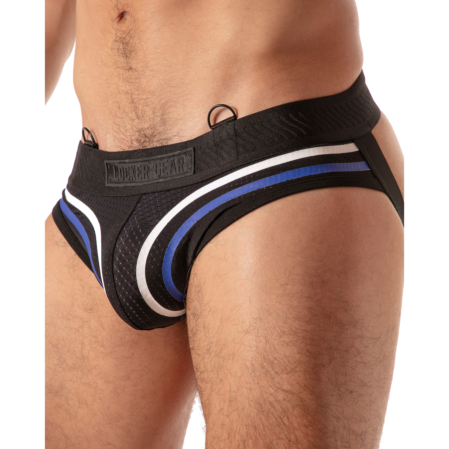 LOCKER GEAR - PISTON JOCK BRIEF SLIP HOMME BLEU S