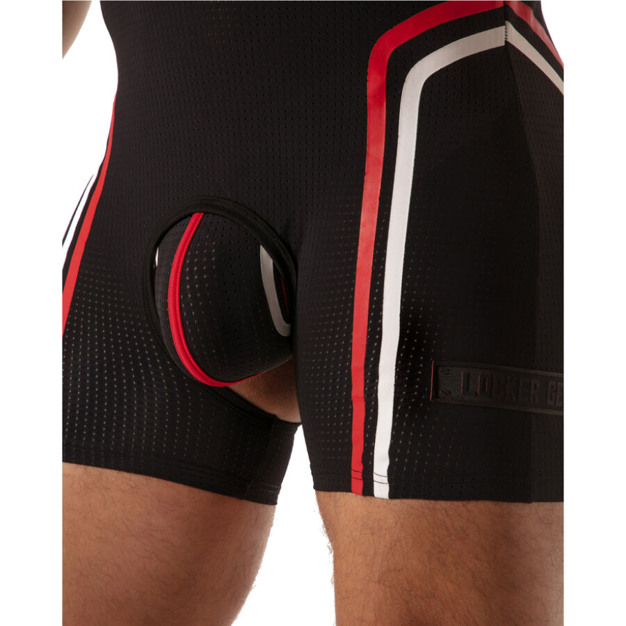 Sous-vêtement Homme Sexy Combinaison Décolleté Ouverture Frontale - Locker Gear