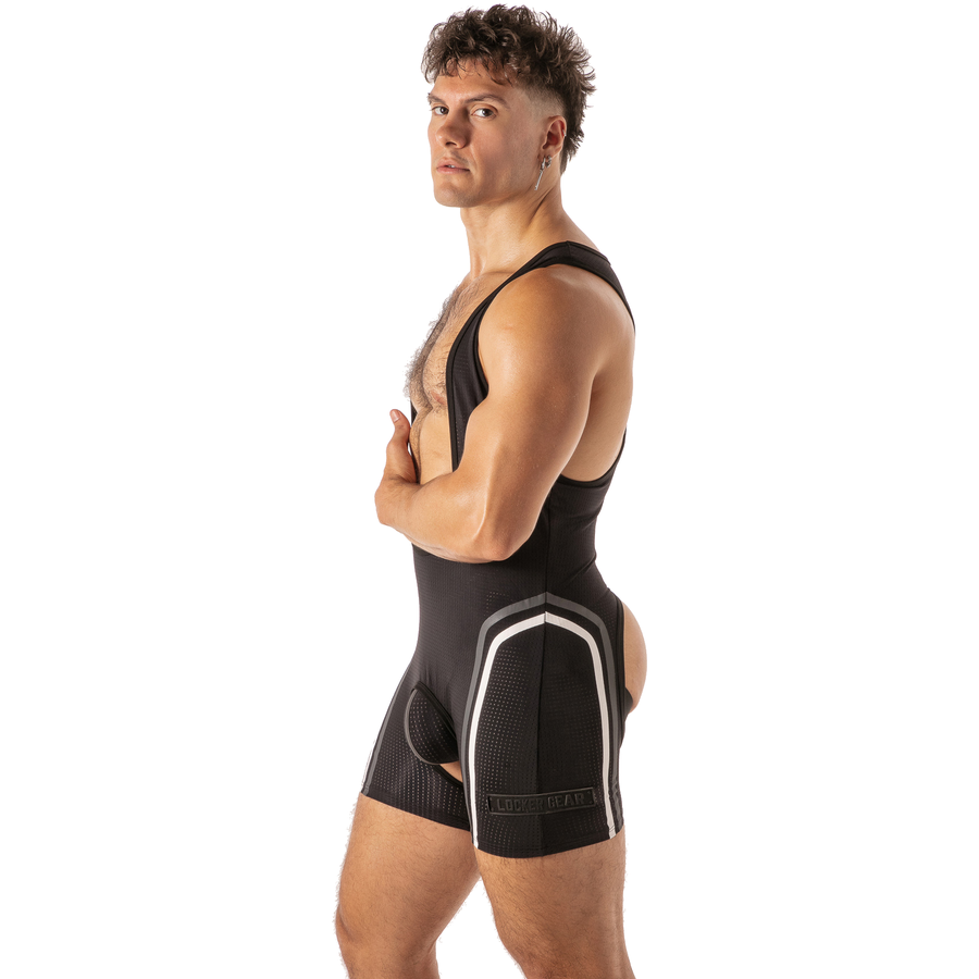 Sous-vêtement Homme Sexy Combinaison Décolleté Ouverture Frontale - Locker Gear