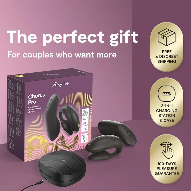 We-Vibe Chorus Pro Vibromasseur Couple Télécommandé Noir Satiné Premium