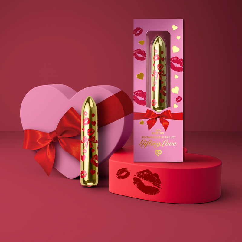 ROCKS-OFF - GIFTING LOVE MINI VIBRATEUR BULLET RECHARGEABLE AVEC 16 FONCTIONS OR