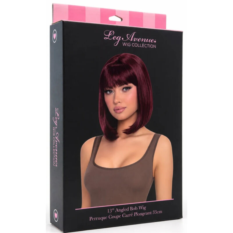 LEG AVENUE - PERRUQUE CARRÉ PLONGEANT BORDEAUX ONE SIZE