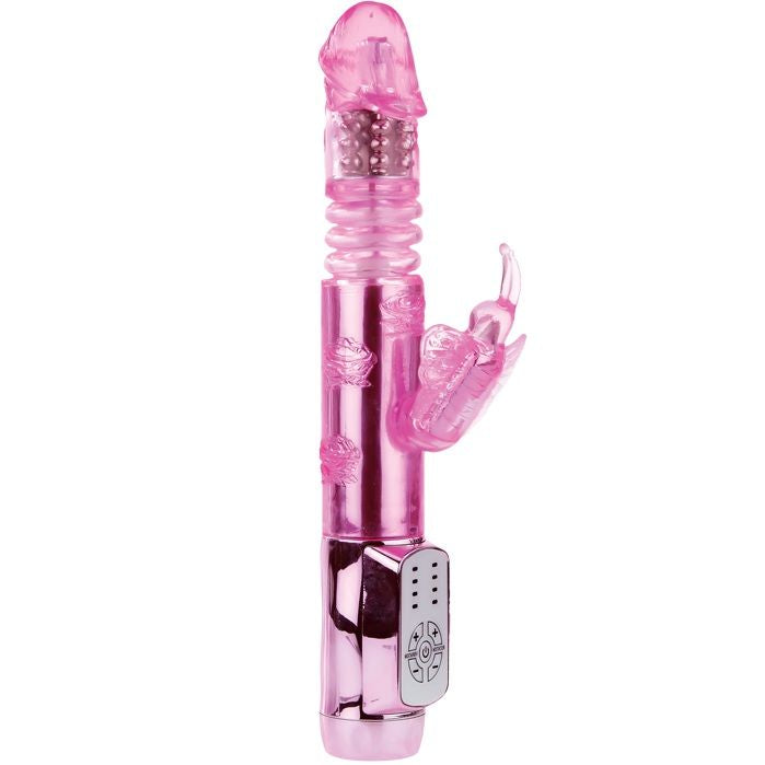 Baile - Vibro rabbit avec billes rotatives Throbbing Butterfly - Rose