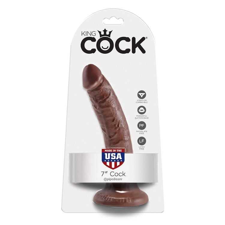 Gode King Cock 7 Chocolat 17,8cm - Pipedream
