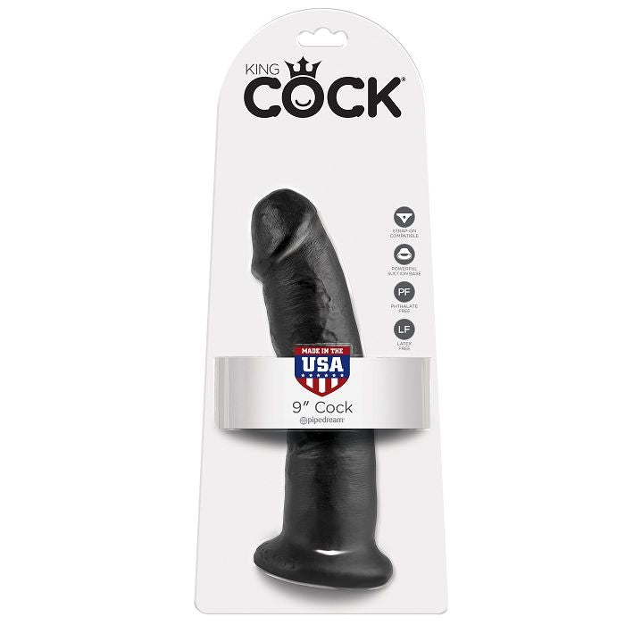 Gode Réaliste King Cock 9 Noir 22,9 cm - Pipedream