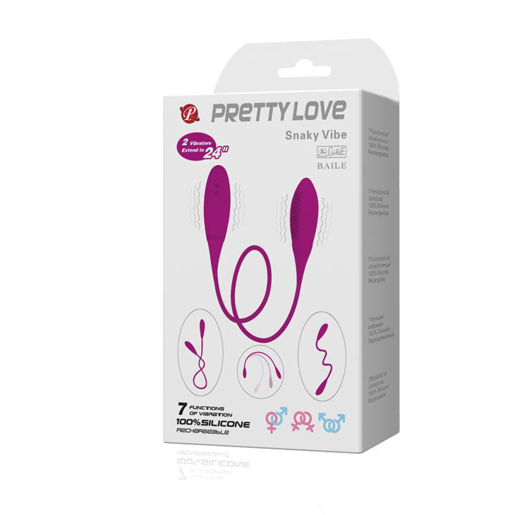 Vibromasseur Double Snaky Deluxe 7 Vitesses - Pretty Love
