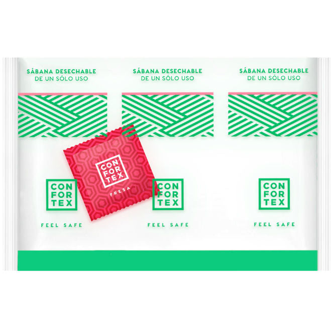 Kit Hygiène Confortex Drap Jetable + Préservatif Fraise - CONFORTEX
