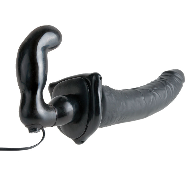 Gode Ceinture Double Pénétration Vibrant 19cm - Fetish Fantasy