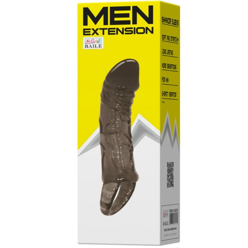 Baile - Gaine Pénis avec Anneau Testiculaire 11,5 cm - Noir