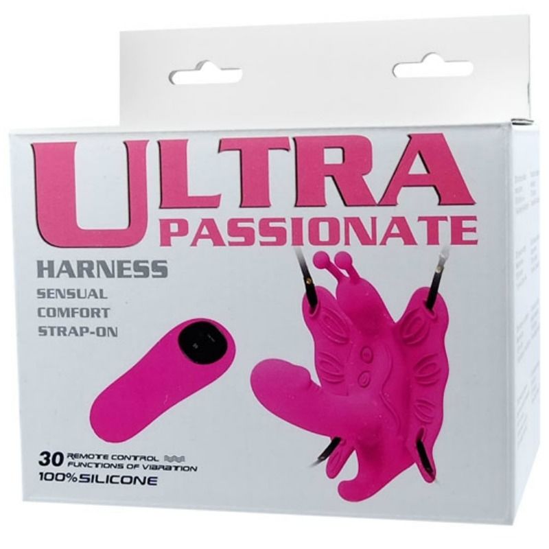 Baile - Harnais avec Mini Gode Vibrant en Forme de Papillon pour Femme