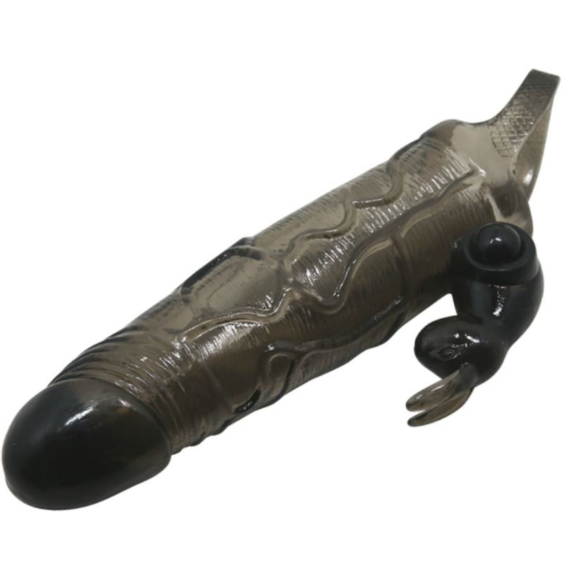 Baile - Gaine à Pénis Vibrant avec Lapin Noir - 16,5 cm