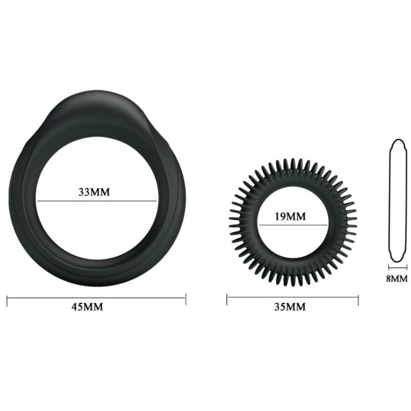 Baile - Kit 2 Anneaux Cockring Manhood