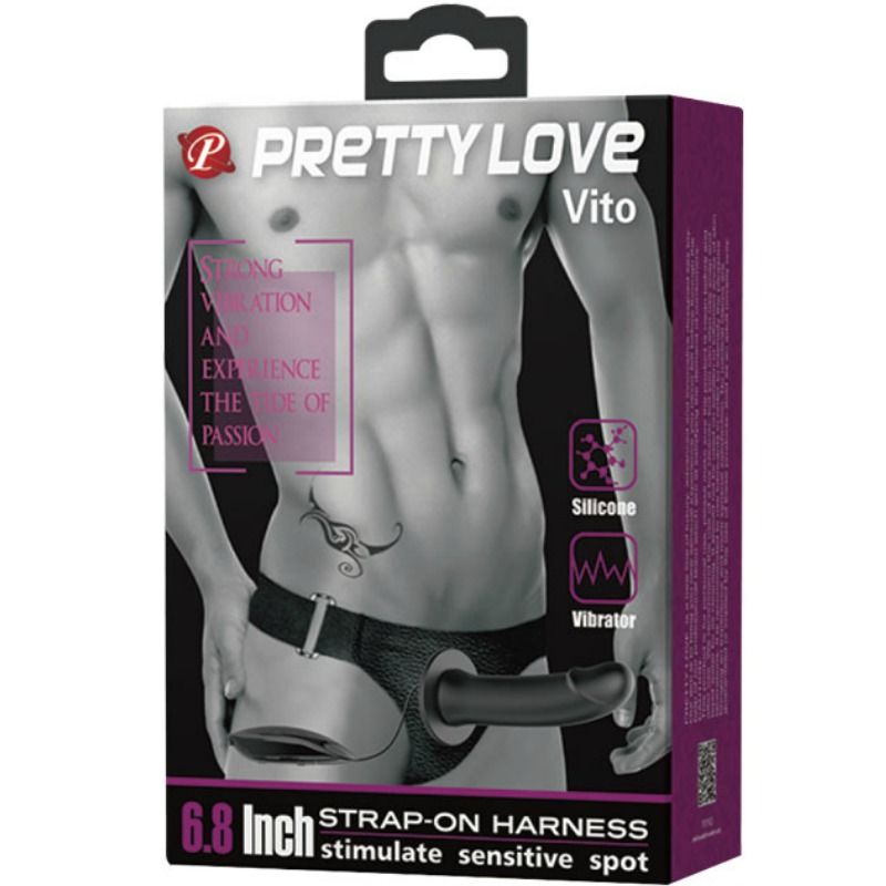 Strap-On Vibrant Vito Gode Creux 17.3cm - Pretty Love