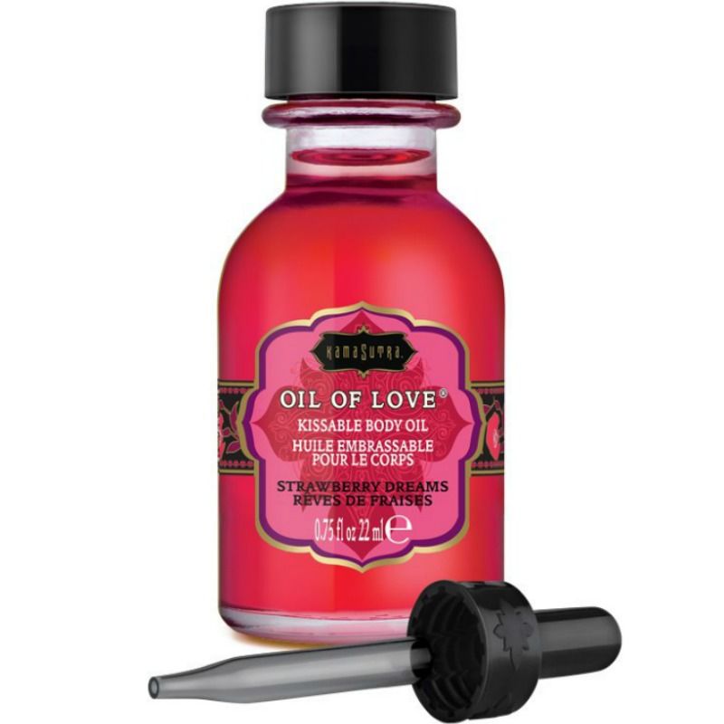 Kamasutra - Huile de massage comestible Saveur Fraise - 22 ml