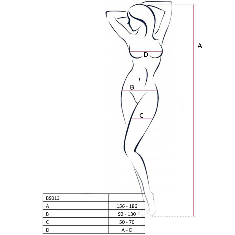 Bodystocking Résille Rouge BS013 Taille Unique - Passion