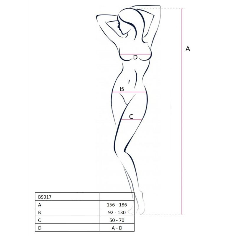 Bodystocking Résille BS017 Blanc Taille Unique - Passion