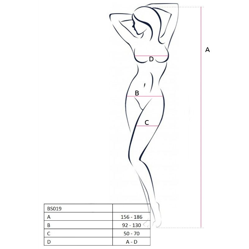 Bodystocking Résille BS019 Blanc Taille Unique - Passion