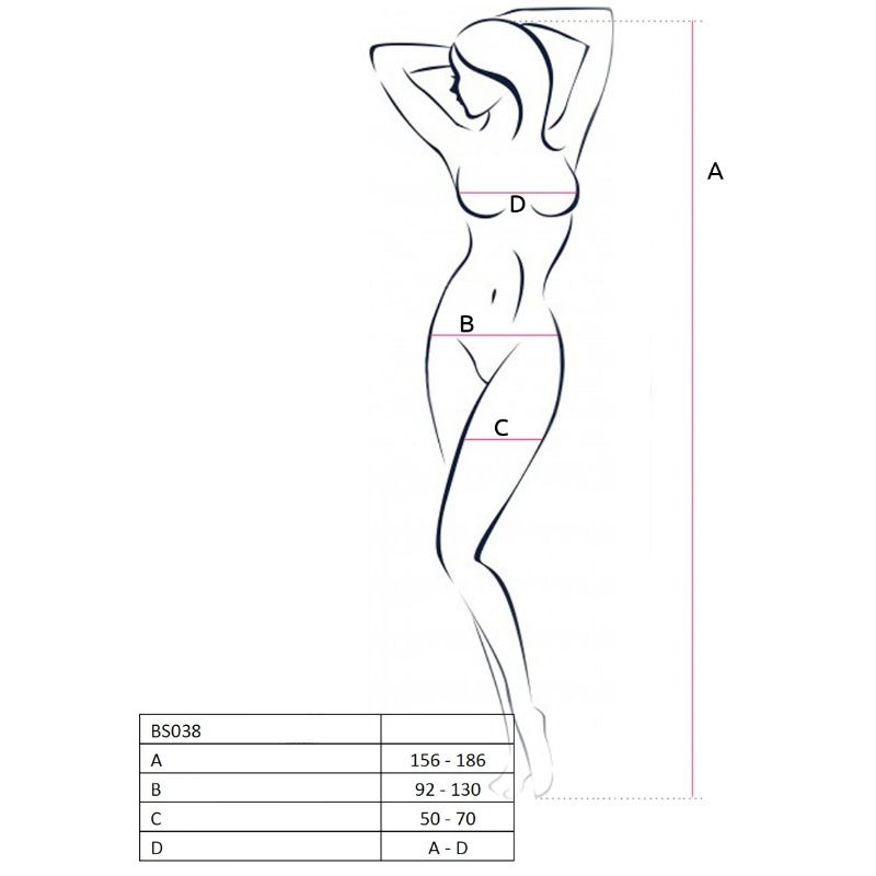 Bodystocking Passion BS038 Rouge - Passion
