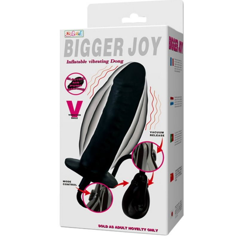 Gode Gonflable avec Vibration Bigger Joy 16 cm - Baile