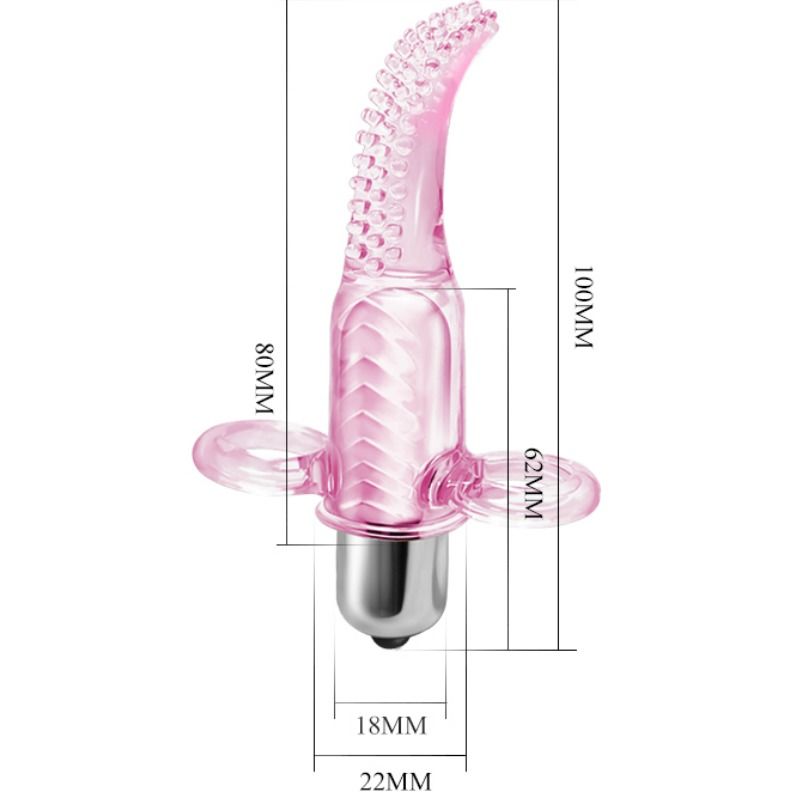 Baile – Double Doigt Vibrant pour Stimulation Précise - Rose