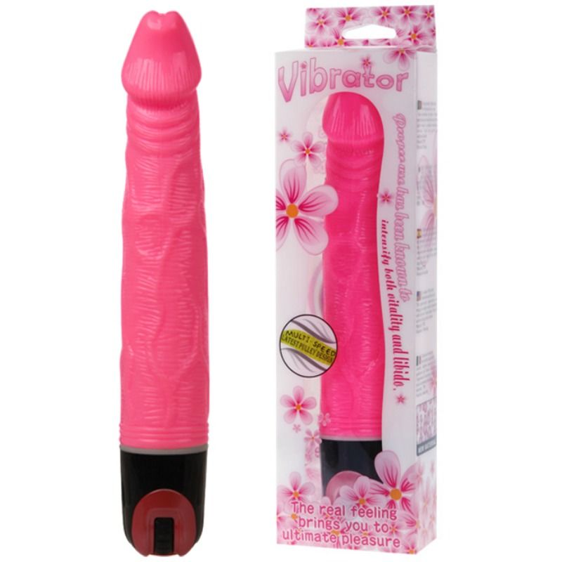 Baile - Vibromasseur Veiné Vibrant 21,5 cm - Rose
