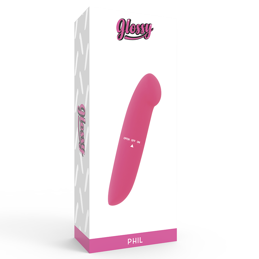 Vibromasseur Phil Rose Format Voyage 13cm - Glossy - GLOSSY