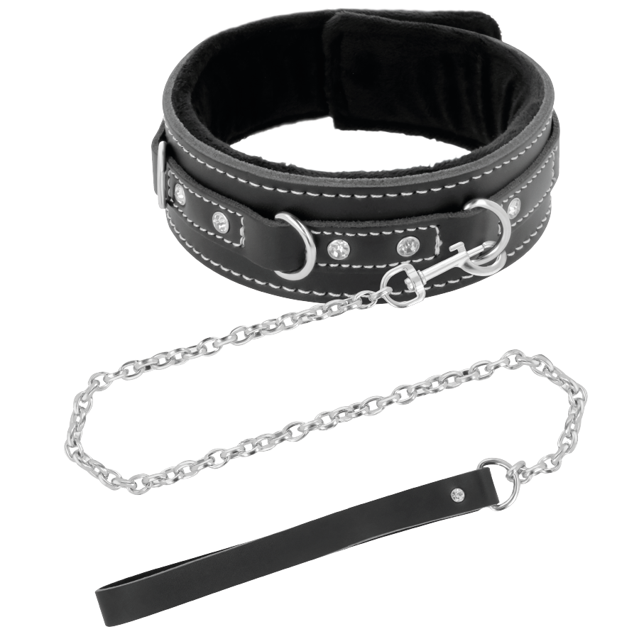 Collier de posture en cuir avec laisse - Darkness - Darkness