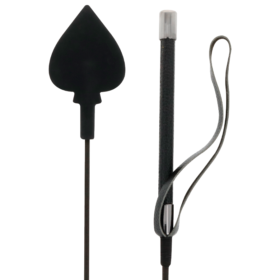Darkness - Cravache BDSM en forme As de pique - 60 cm