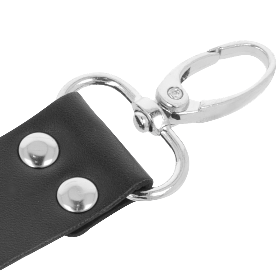 Dakness – Kit Hogtie en X en Cuir - Noir