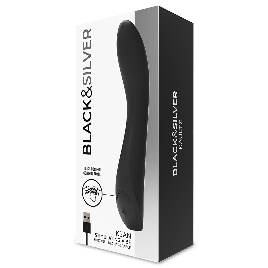Vibromasseur Kean Tactile Rechargeable - Black & Silver