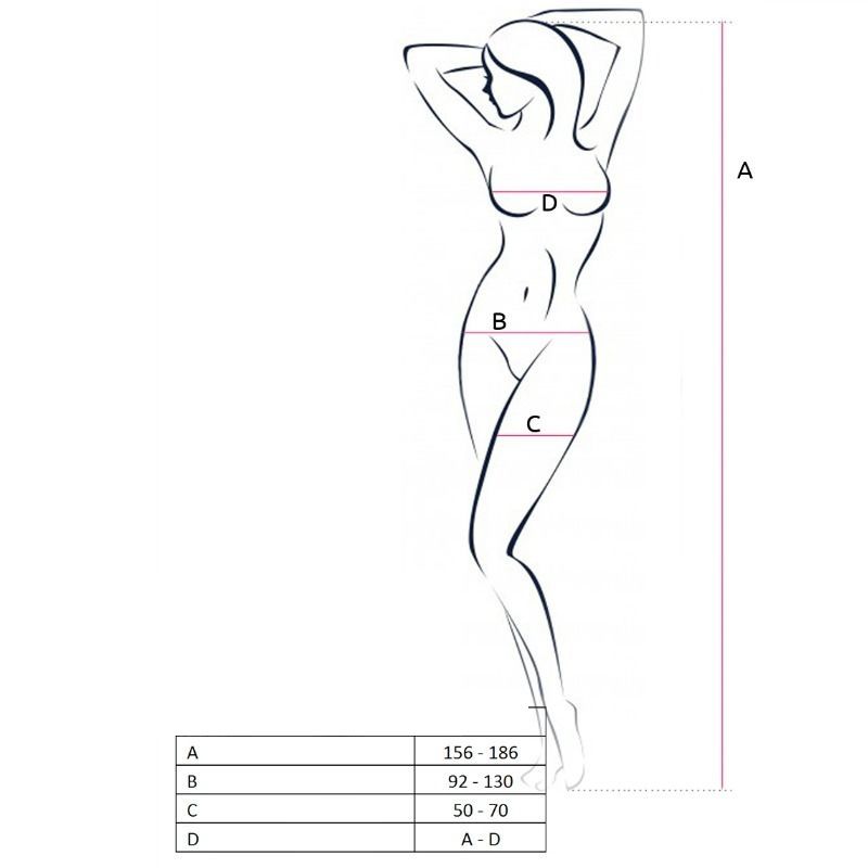 Bodystocking Femme BS046 Rouge Taille Unique - Passion