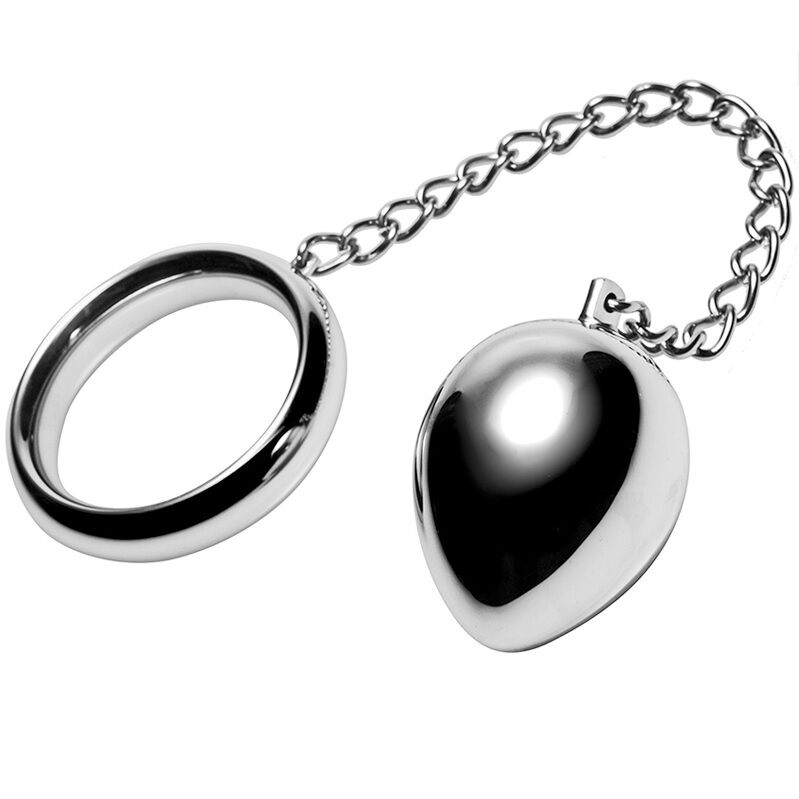 Anneau Pénien Metal Hard 50mm + Chaîne Bille Métallique - METAL HARD