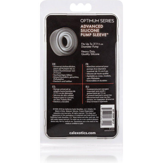 Manchon Pompe Silicone Avancé Noir - CalExotics