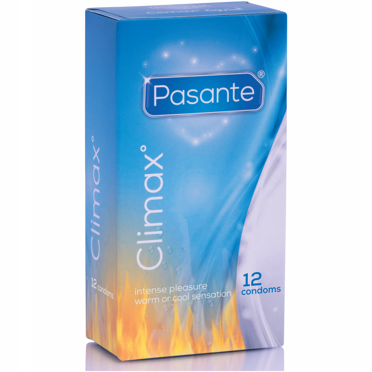 Préservatifs Climax Effet Chaleur et Frais 12 Unités - Pasante - PASANTE
