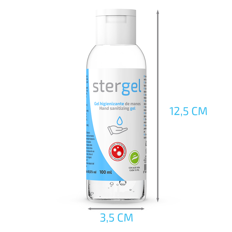 Stergel – Gel hydroalcoolique désinfectant à l’aloe vera – 100 ml